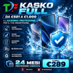 Kasko Full Smartphone da €501 a €1.000 - 24 mesi